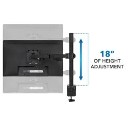 Mount-It! Adjustable Single Monitor Arm Mount, Black(MI-2751) -Ergot Office Furniture Shop sp163926946 s7