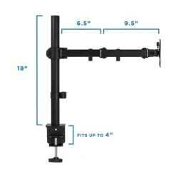 Mount-It! Adjustable Single Monitor Arm Mount, Black(MI-2751) -Ergot Office Furniture Shop sp163926948 s7