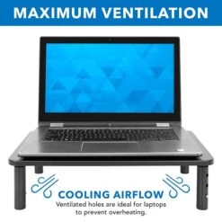 Mount-It! Adjustable Riser, Up To 32" Monitor, 2/Pack, Gray (MI-7364) -Ergot Office Furniture Shop sp163927009 s7