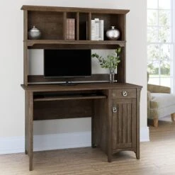 Bush Furniture Salinas 48" Computer Desk With Hutch, Ash Brown (MY72608-03)