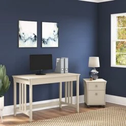 Bush Furniture Salinas 48" Writing Desk, Antique White (SAD148AW-03) -Ergot Office Furniture Shop sp164757331 s7