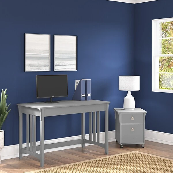 Bush Furniture Salinas 48" Writing Desk, Cape Cod Gray (SAD148CG-03) 7 Bush Furniture Salinas 48" Writing Desk, Cape Cod Gray (SAD148CG-03) - Image 7