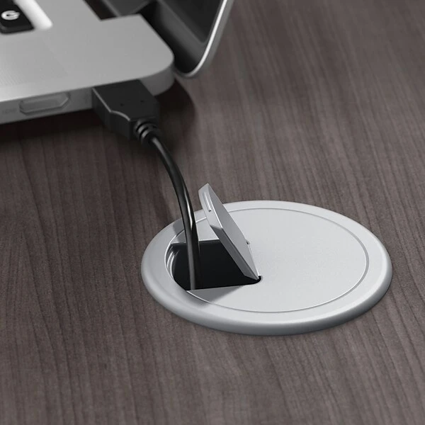 Bush Business Furniture Move 40 Series 28''-48'' Adjustable Standing Desk, Storm Gray/Cool Gray Metallic (M4S7230SGSK) 6 Bush Business Furniture Move 40 Series 28''-48'' Adjustable Standing Desk, Storm Gray/Cool Gray Metallic (M4S7230SGSK) - Image 6