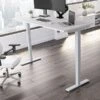Bush Business Furniture Move 40 Series 28''-48'' Adjustable Standing Desk, White/Cool Gray Metallic (M4S7230WHSK)