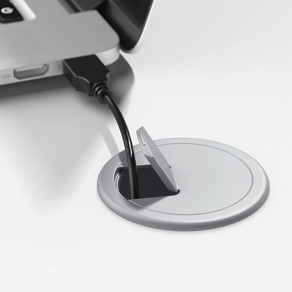 Bush Business Furniture Move 40 Series 28''-48'' Adjustable Standing Desk, White/Cool Gray Metallic (M4S7230WHSK) 6 Bush Business Furniture Move 40 Series 28''-48'' Adjustable Standing Desk, White/Cool Gray Metallic (M4S7230WHSK) - Image 6