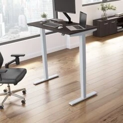 Bush Business Furniture Move 40 Series 28''-48'' Adjustable Standing Desk, Storm Gray/Cool Gray Metallic (M4S4824SGSK)