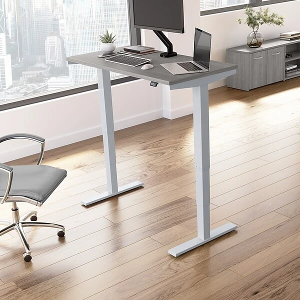 Bush Business Furniture Move 40 Series 28"-48" Adjustable Standing Desk, Platinum Gray/Cool Gray Metallic (M4S4824PGSK) 1 Bush Business Furniture Move 40 Series 28"-48" Adjustable Standing Desk, Platinum Gray/Cool Gray Metallic (M4S4824PGSK)