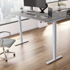 Bush Business Furniture Move 40 Series 28"-48" Adjustable Standing Desk, Platinum Gray/Cool Gray Metallic (M4S7230PGSK)