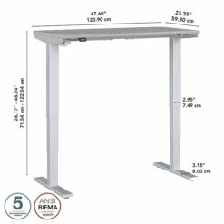 Bush Business Furniture Move 40 Series 28"-48" Adjustable Standing Desk, Platinum Gray/Cool Gray Metallic (M4S4824PGSK) 10 Bush Business Furniture Move 40 Series 28"-48" Adjustable Standing Desk, Platinum Gray/Cool Gray Metallic (M4S4824PGSK) -Ergot Office Furniture Shop sp166198561 s7