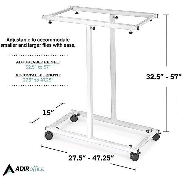 AdirOffice Steel Mobile Vertical Plan Center For Blueprints, White (614-WHI) 8 AdirOffice Steel Mobile Vertical Plan Center For Blueprints, White (614-WHI) - Image 8