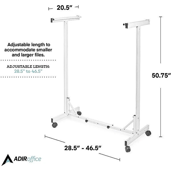AdirOffice White Steel Expandable Mobile Plan Center (615-WHI) 3 AdirOffice White Steel Expandable Mobile Plan Center (615-WHI) - Image 3