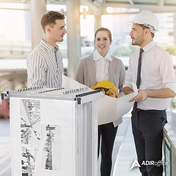 AdirOffice White Steel Expandable Mobile Plan Center (615-WHI) 5 AdirOffice White Steel Expandable Mobile Plan Center (615-WHI) - Image 5