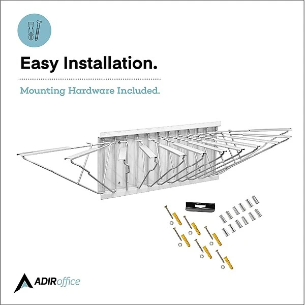 AdirOffice Pivot Wall Rack For Blueprints, White (617-WHI) 5 AdirOffice Pivot Wall Rack For Blueprints, White (617-WHI) - Image 5