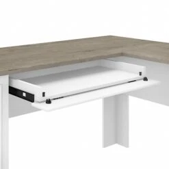 Bush Furniture Fairview 60" L-Shaped Desk With 5-Shelf Bookcase, Shiplap Gray/Pure White (FV007G2W) 12 Bush Furniture Fairview 60" L-Shaped Desk With 5-Shelf Bookcase, Shiplap Gray/Pure White (FV007G2W) -Ergot Office Furniture Shop sp168011962 s7