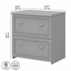 Bush Furniture Fairview 2 Drawer Lateral File Cabinet, Cape Cod Gray, (WC53581-03) -Ergot Office Furniture Shop sp168353628 s7