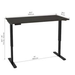 Bestar Universel 30“ X 60“ Standing Desk, Deep Grey (65867-32) -Ergot Office Furniture Shop sp168526699 s7