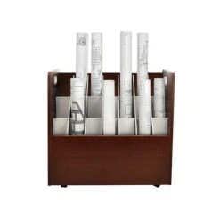 AdirOffice 21-Slot Roll File Cabinet, Mobile, Mahogany, 30", 2/Pack (625-MA-2PK) -Ergot Office Furniture Shop sp168942332 s7
