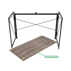 Mind Reader 42"W Collapsible Rustic Desk, Brown/Black (ODTABLE-BLK) -Ergot Office Furniture Shop sp172813240 s7