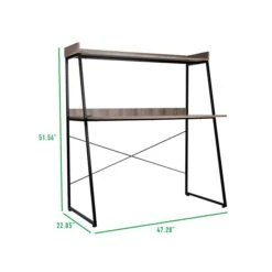 Mind Reader 47"W Desk With Top Shelf, Brown/Black (CTABTOP-BRN) 9 Mind Reader 47"W Desk With Top Shelf, Brown/Black (CTABTOP-BRN) -Ergot Office Furniture Shop sp173044116 s7