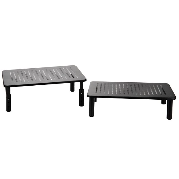 Mind Reader Adjustable Monitor Riser Stands, Black, Set Of 2 Stands (4LEGM2PK-BLK) 3 Mind Reader Adjustable Monitor Riser Stands, Black, Set Of 2 Stands (4LEGM2PK-BLK) - Image 3