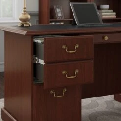 Bush Furniture Saratoga Executive Desk, Harvest Cherry/Black (EX45666-03K) -Ergot Office Furniture Shop sp174736858 s7