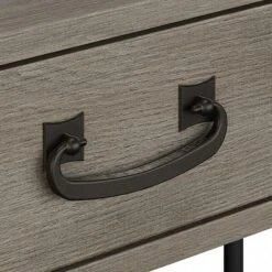 Kathy Ireland® Home By Bush Furniture Ironworks 48" Writing Desk With Mobile File Cabinet, Restored Gray (IW001RTG) -Ergot Office Furniture Shop sp176328531 s7