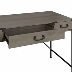 Kathy Ireland® Home By Bush Furniture Ironworks 48" Writing Desk With Mobile File Cabinet, Restored Gray (IW001RTG) -Ergot Office Furniture Shop sp176328532 s7