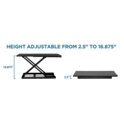 Mount-It! 32" Height Adjustable Sit Stand Desk Converter, Black (MI-7929BLK) 7 Mount-It! 32" Height Adjustable Sit Stand Desk Converter, Black (MI-7929BLK) -Ergot Office Furniture Shop sp17662683 s7