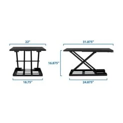 Mount-It! 32" Height Adjustable Sit Stand Desk Converter, Black (MI-7929BLK) 8 Mount-It! 32" Height Adjustable Sit Stand Desk Converter, Black (MI-7929BLK) -Ergot Office Furniture Shop sp17662684 s7