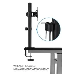 Mount-It! 37" - 54" Height Adjustable Stand-Up Mobile Presentation Cart, Black (MI-7942-BLK) -Ergot Office Furniture Shop sp17662721 s7