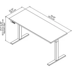 Bush Business Furniture Move 60 Series 60"W Height Adjustable Standing Desk, Natural Cherry (M6S6024NCBK) -Ergot Office Furniture Shop sp20130380 s7