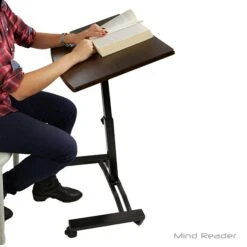 Mind Reader LTCART-BLK Adjustable Standing And Sitting Laptop Cart, Black -Ergot Office Furniture Shop sp20473804 s7