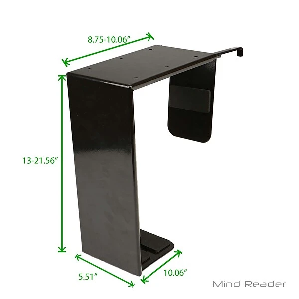 Mind Reader CPU-BLK Under Desk Computer Tower Adjustable Holder, Black 6 Mind Reader CPU-BLK Under Desk Computer Tower Adjustable Holder, Black - Image 6