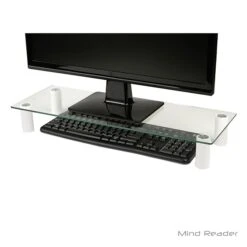 Mind Reader GLASSMON-CLR Glass Monitor Stand Riser, Clear -Ergot Office Furniture Shop sp20648038 s7
