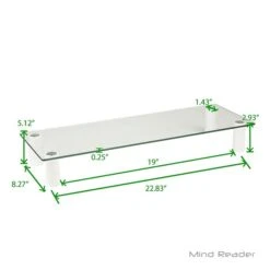 Mind Reader GLASSMON-CLR Glass Monitor Stand Riser, Clear -Ergot Office Furniture Shop sp20648044 s7