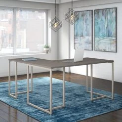 Office By Kathy Ireland® Method 60W L Shaped Desk With 30W Return, Cocoa (MTH004CO)