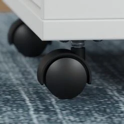 Office By Kathy Ireland® Method 72W Table Desk With 3 Drawer Mobile File Cabinet, White (MTH014WHSU) -Ergot Office Furniture Shop sp21337812 s7