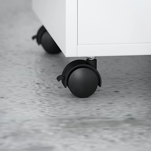 Office By Kathy Ireland® Echo Credenza Desk With Mobile File Cabinet, Pure White/Pure White (ECH003PW) 3 Office By Kathy Ireland® Echo Credenza Desk With Mobile File Cabinet, Pure White/Pure White (ECH003PW) - Image 3