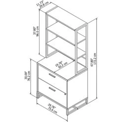 Office By Kathy Ireland® Method Lateral File Cabinet With Hutch, White (MTH012WHSU) -Ergot Office Furniture Shop sp21340260 s7