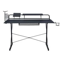 Techni Sport Carbon Computer Gaming Desk With Shelving, Black (RTA-TS200-BK) -Ergot Office Furniture Shop sp21518955 s7
