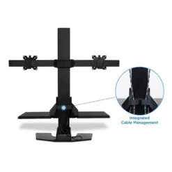 Mount-It! 1.4"-21.1" Electric Standing Desk Converter, Motorized Height Adjustable Sit Stand For Dual Monitors, Black (MI-7952) -Ergot Office Furniture Shop sp21608019 s7