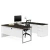 Bestar® Pro-Concept Plus U-Desk In White & Deep Grey (11088817)