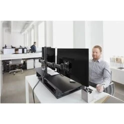 3M™ Precision XL Standing Desk, 42” W, Adjustable Desk Riser With Gel Wrist Rest And Precise™ Mouse Pad, Black (SD70B) -Ergot Office Furniture Shop sp24294325 s7