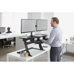 3M™ Precision XL Standing Desk, 42” W, Adjustable Desk Riser With Gel Wrist Rest And Precise™ Mouse Pad, Black (SD70B) -Ergot Office Furniture Shop sp24294331 s7