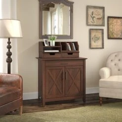 Bush Furniture Key West Desktop Organizer With Drawers, Bing Cherry (KWS127BC-03) -Ergot Office Furniture Shop sp24344608 s7