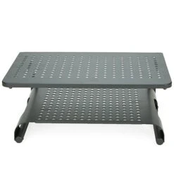 Mind Reader Monitor Stand Riser, 2 Tier, Ventilated Metal For Computer Monitor, Laptop, Storage For Keyboard, Black (MON2T-BLK) -Ergot Office Furniture Shop sp24614822 s7