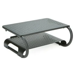 Mind Reader Monitor Stand Riser, 2 Tier, Ventilated Metal For Computer Monitor, Laptop, Storage For Keyboard, Black (MON2T-BLK) -Ergot Office Furniture Shop sp24614823 s7