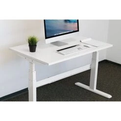 Mount-It! 48"W Desk Table Top For Standing Desks, White (MI-7935)