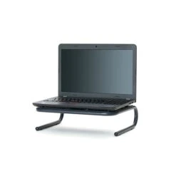 Mind Reader Elevate Collection Metal Monitor Stand, Up To 24" Monitor, Black, 2/Pack (2METMONST-BLK)