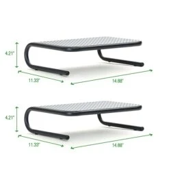 Mind Reader Elevate Collection Metal Monitor Stand, Up To 24" Monitor, Black, 2/Pack (2METMONST-BLK) -Ergot Office Furniture Shop sp26833100 s7